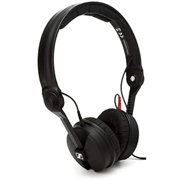 Sennheiser Pro Audio Fones de ouvido intra-auriculares profissionais HD 25 para DJ, preto