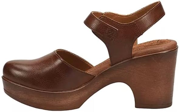 BORN b.o.c Women's Natasha Clog Platform Pump, Brown (us_Footwear_Size_System, Adult, Women, Numeric, Medium, Numeric_8)
