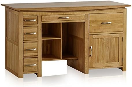 Tokyo Natural Solid Oak Large Computer Desk