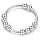Zappel-Angst-Ringe 925 Sterling Silber Ringe Korn Band Ringe Spinner Anti-Stress Drehen Zappel ringe für Damen Mädchen