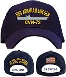 Spiffy Custom Gifts Personalized USS Abraham Lincoln CVN-72 Embroidered Baseball Cap Navy