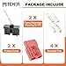 PETCHOR 175A 2-4 Gauge Battery Connector, Wire Harness Plug Kit, 12-36V Red Battery Connect Jumper Cables for Car RV ATV Motor Winch Truck Trailer (2PCS)