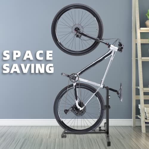 Foozet Bike Stand,Vertical Bike Rack Garage,Space-Saving Rack with Adjustable for Garage & Apartment, Bike Storage for Indoor Storage (1 pack)