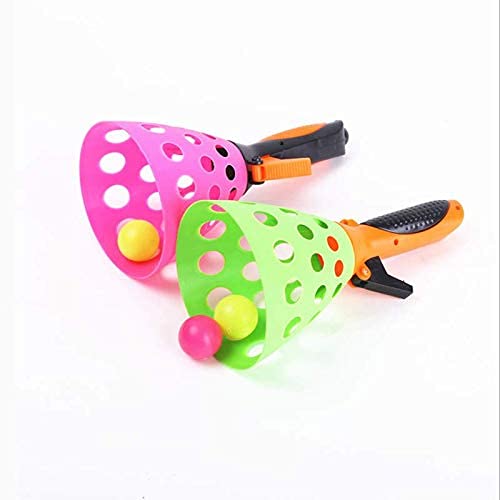 Image of FEDDE Pop and Catch Ball Game Set (2 Launcher Baskets & 2 Balls) Outdoor Sports Game Toys for Kids
