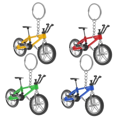 BRIGHTFUFU Diy Bicycle Model Keychain Mini Bike Pendants Simulation Alloy Bike Model for Decor