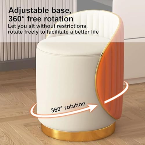Taburete de maquillaje moderno giratorio 360° para dormitorio 5