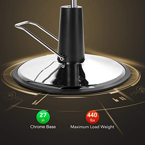 Artist Hand Barber Chair Hydraulic Recline Barber Chairs Salon Chair For Hair Stylist Tattoo Chair Heavy Duty Barber Salon Equipment (Black) #TOP7