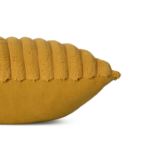Image of Wakefit Designer Cushion Cover | 16x16 inch | Super Soft Durable Fabric | Machine Washable | Pack of 1 | Aura Mustard