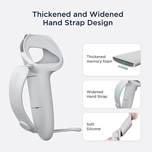 KIWI design Controller Grips Cover voor Oculus Quest 2 Accessoires met Batterijopening, Verstelbaar met Knokkelriemen… - Image 5