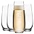 Godinger Champagne Glasses, European Made Champagne Glass, Stemless Champagne Flutes - Set of 4