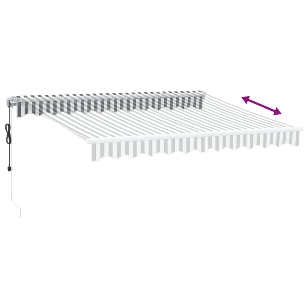 Festnight Store Banne Motorisé 3x2,5 Store banne Electrique avec Télécommande Auvent Rétractable à Bras Repliable pour Balcons Terrasse et Jardin-Anthracite et blanc-300 x 250 cm