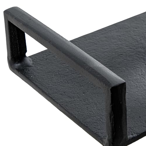 Plateau rectangulaire c/asas aluminio negro vide-poche table 61cm - 5