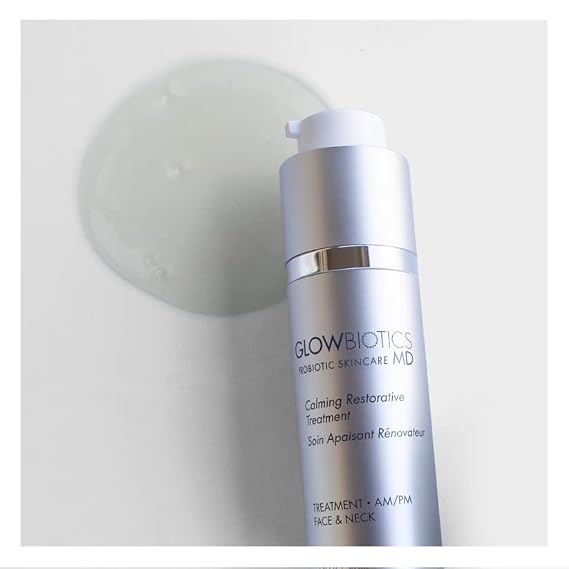 Glowbiotics Calming Restorative Treatment - Probiotic Redness Relief Serum for Sensitive Skin & Rosacea (1 fl oz)
