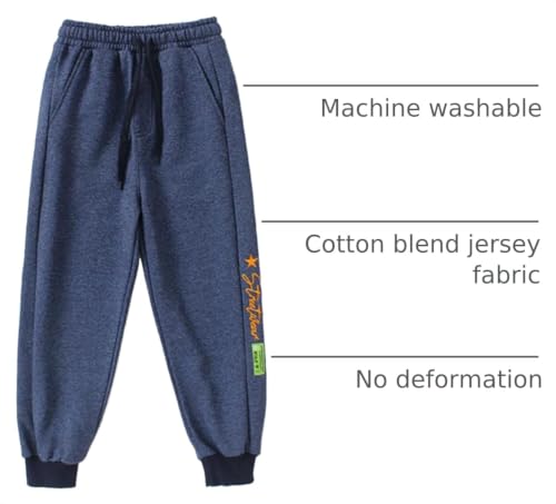 Image of HILEELANG Toddler Boy Sweatpants Kids Sport Jogger Cotton Casual Active Playwear Sweats Pants 2-Pack