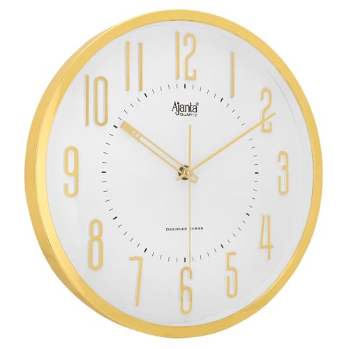 Image of Ajanta Clock Wall Clock for Home and Offices Silent Sweep Movement 12 Inches Wall Clock Wall Watch (White 30 x 30 x 4 cm)