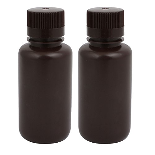 Aexit 2pcs 62mm gauge Diameter 145mm Height 250ml Plastic Round Shaped Bottle Brown
