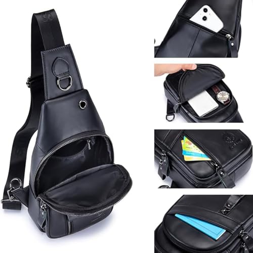 Bolsa de hombro para hombre con compartimento integrado para teléfono celular 3