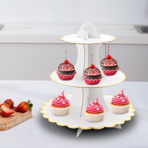 Présentoir à gâteaux 3 étages pour organiser un grand buffet sans manquer de place - 8