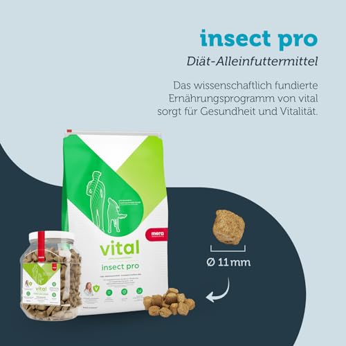 MERAVITAL Insect Pro, Hundefutter trocken, hypoallergenes und getreidefreies Diätfutter bei Allergien und Unverträglichkeiten (10kg)