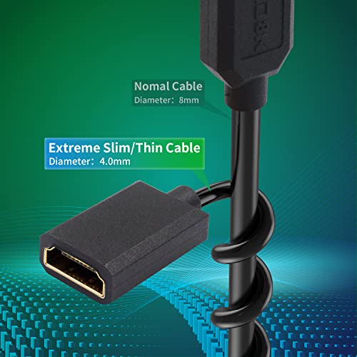 Câble micro HDMI 8K 60Hz extension flexible 4K 144Hz HDR Duttek - 2