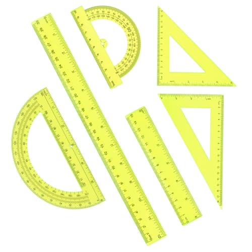 Plastic Clear Ruler Math Set, 6