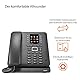 Gigaset T480HX - Tischtelefon zum schnurlosen Anschluss an DECT-Basis oder Router - großes Farbdisplay - Datenaustausch über Bluetooth & Micro-USB - großes Telefonbuch, schwarz