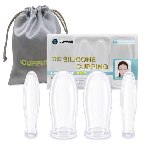 ICUPPING Silicone Facial Cupping Set 4-Cup