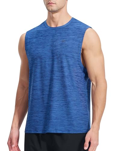 Image of EZRUN Men's Workout Sleeveless Shirts Quick Dry Muscle Swim Shirt Gym Fitness Running Beach Tank Tops