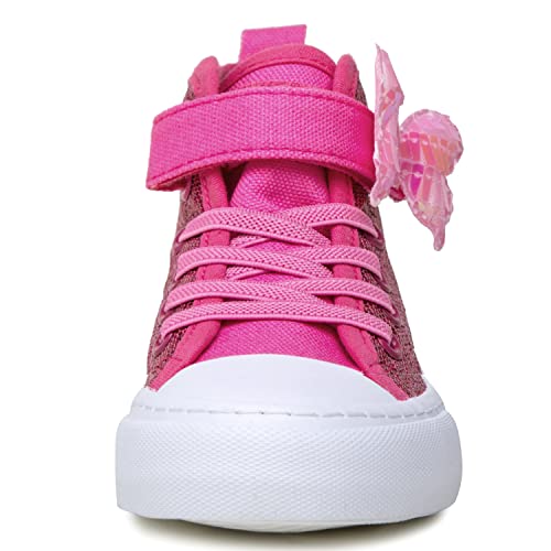 Toandon Kids Adorable Fashion High Top Casual Canvas Sneakers3