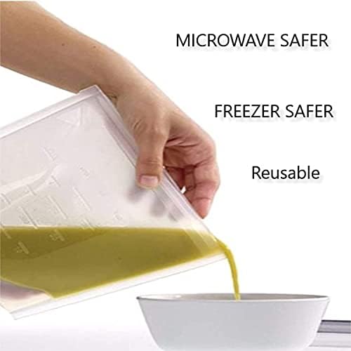 8x Self Standing Reusable Microwave Freezer Liquid Food Bags Storage Pouches Sauce Sealed Freezer Storage Bags Ideal For Soups Sauces Smoothies, 1L