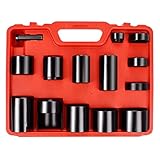 faersi 14 Pcs Master Ball Joint Adapter Set Compatible with Ball Joint Replacement and Repair Tool Kit Fit for Most GM Ford and Dodge 2WD and 4WD Trucks and SUVs