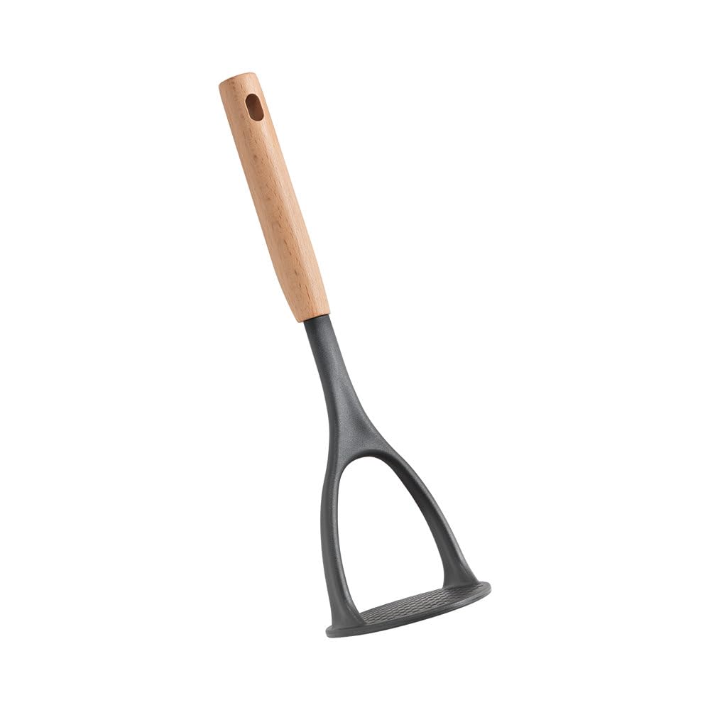 Metaltex Arizona Potato Masher - Heavy Duty with Ergonomic Wooden Handle