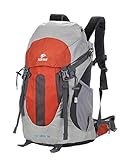 TOFINE Backpacker Biker Backpacks for College Family Travel Bag with Rain Cover Orange 25 Liter