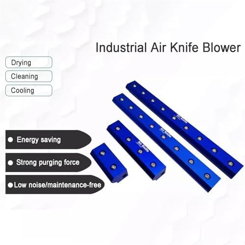 Industrial Air Knife Blower - Aluminum Dust Removal Blade with 1/4" Thread Interface for Efficient Water & Dust Removal in Industrial Applications (200mm)