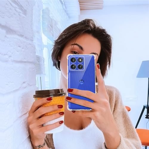 Image of Lustree Back Cover Transparent Case Compatible with Motorola Edge 60 Stylus 5G | Clear + TPU Case with 4 Corner Air Cushion Protection & Camera Protection | Slim& Stylus Cover