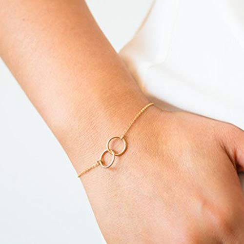 LittleB Simple Bracelets Infinity Bracelet Friendship Bracelets Forever Bracelet for Women and Girls (gold)