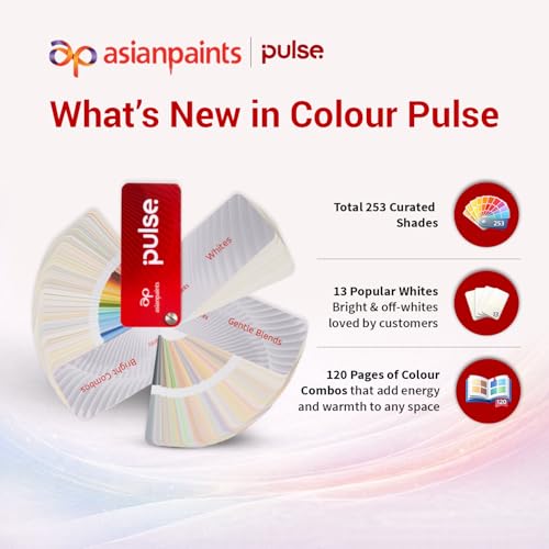 Image of Asian Paints Colour Pulse Shade Card | 253 Most Popular Shades| 360 Rotatable Pocket Friendly Colour Selection Tool