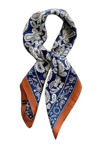 Silk Head Scarf Women's Fashion Square Neck Satin Scarves for Bag Hair Gift