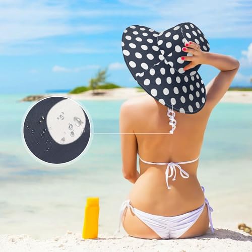 Sombrero de sol para mujer Aslsiy reversible y plegable miniatura 5