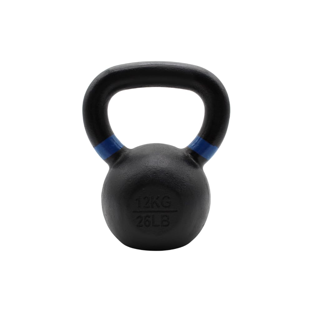 RUSTER Kettlebell Cast Iron 4-32kg Pesa Rusa Hierro Fundido con Revestimiento en Polvo - Pesa para Entrenamiento de Fuerza, Resistencia y Equilibrio - Codificación por anillo colores