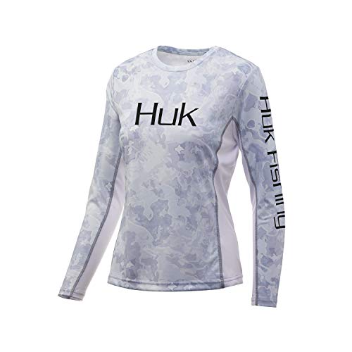 Huk Women's Icon X Camo Long Sleeve Performance Fishing Shirt, Kenai, X-Large