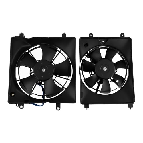 Image of maXpeedingrods A /C Condenser Cooling Fan Left & Right Side Assembly for Honda Civic 2.4L 1.8L 1.5L 2012-2015, for Acura ILX 1.5L 2.0L 2.4L 2013-2017, 19030RSJE01
