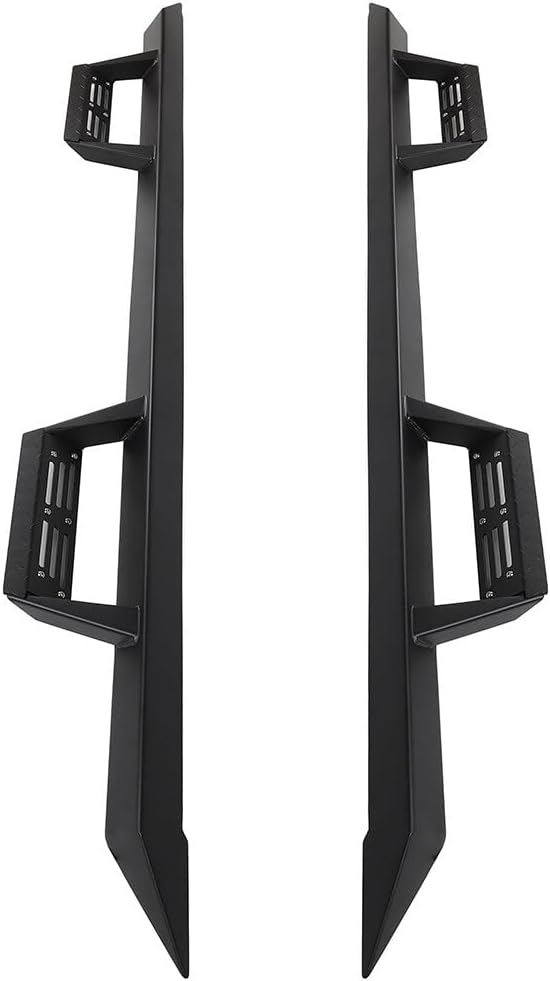 INEEDUP Running Board Nerf Bar Side Step Aluminum Alloy & ABS Plastic Fit 1999-2016 For Ford F-250 / F-350 Sd Crew Cab Black Nerf Bars Side Steps Running Boards Rt, Medium