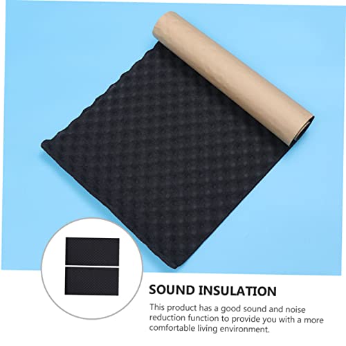 Placa Acústica Autoadhesiva de Goma 2 Piezas Negra Reducción de Sonido miniatura 6