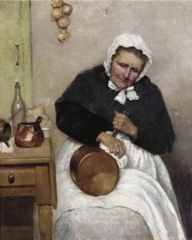Tableau Polissage des pots habillez vos grands murs vides avec cette toile d'art