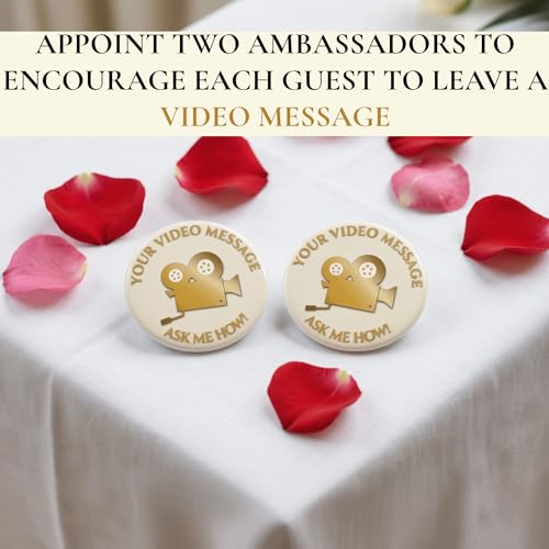 Image of Video Guest Book for Wedding with QR Code - Wedding Guest Book Alternative, Guests Record Video Messages on Their Phones, No App - Edited Film in 24 Hours - Kit with Banner, Signs, Flyer, Badges