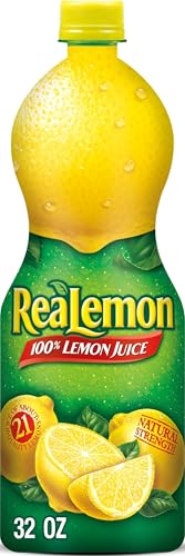 Realemon, 100% Lemon Juice, 32 Fl Oz Bottle