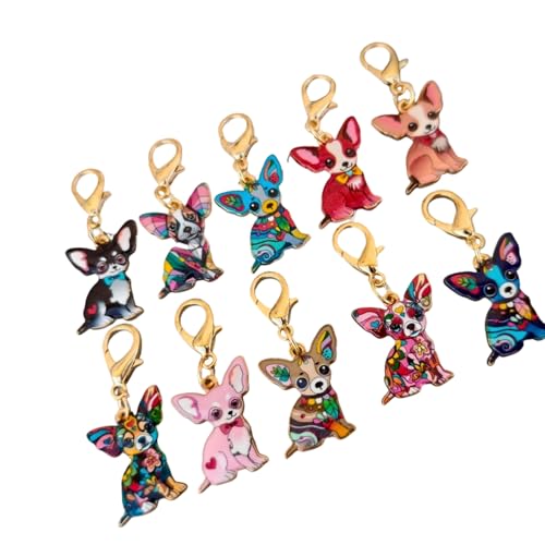 X-Institute 10 Llaveros Colgantes Compactos Y Ligeros Con Diseño Adorable Para Llaves Bolsos Y Carteras Decoración De Aleación