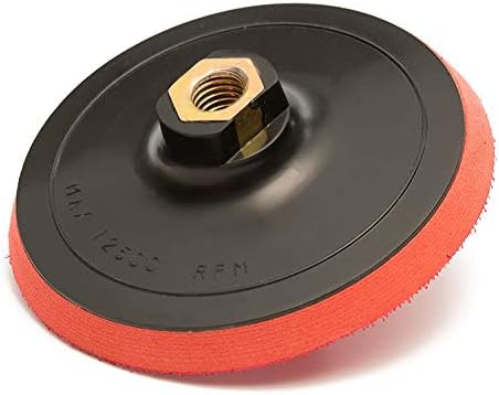 Glass Polish 12604 Hook & Loop Grip Backing Plate for Rotary Sander or Polisher with 5/8”-11 Thread - Ø 4.5 inch