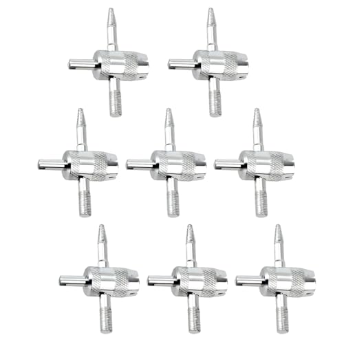 Image of BOXOB 8pcs 4-Way Tyre Valve Stem Core Removal Tool, 4 in 1 Multifunctional Tire Valve Core Remover Tire Stem Puller for Bicycle Bike Automobile Car